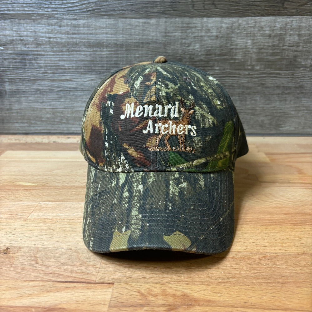 Menard Archers Hat Cap Strap Back One Size Brown Camo Hunting Outdoors